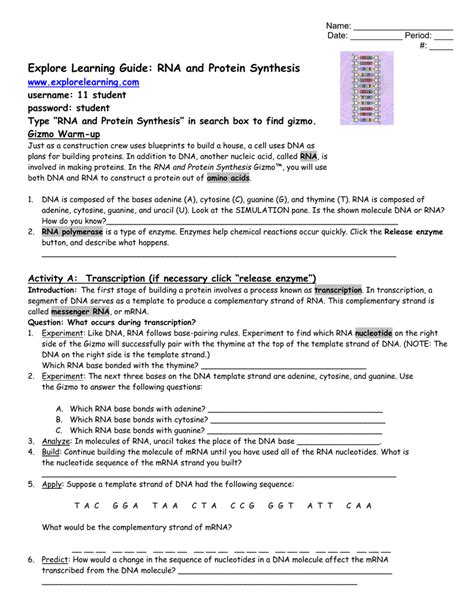 > student exploration energy conversions gizmo answer keystudent exploration energy conversions gizmo answer keydownload the problem is that once you have gotten your nifty new product, the student exploration energy conversions gizmo answer key gets a brief. Explore Learning Rna And Protein Synthesis Answer Key ...