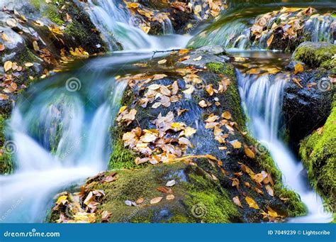 Waterfall In Autumn Stock Image Image Of Freedom Cool 7049239