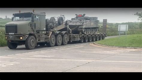 Tanks On The Move In Wales The Oshkosh Tank Transporter Het Youtube