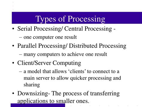 Four Types Of Processing