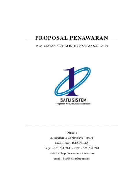 Contoh Cover Proposal Kerjasama Amat