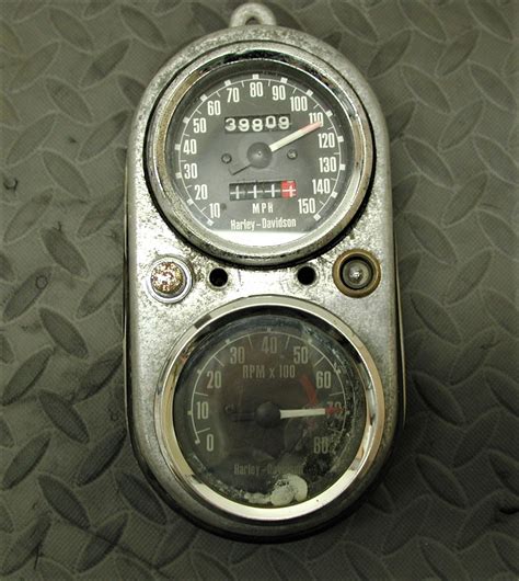 Vintage Harley Davidson Motorcycle Speedometer Tachometer