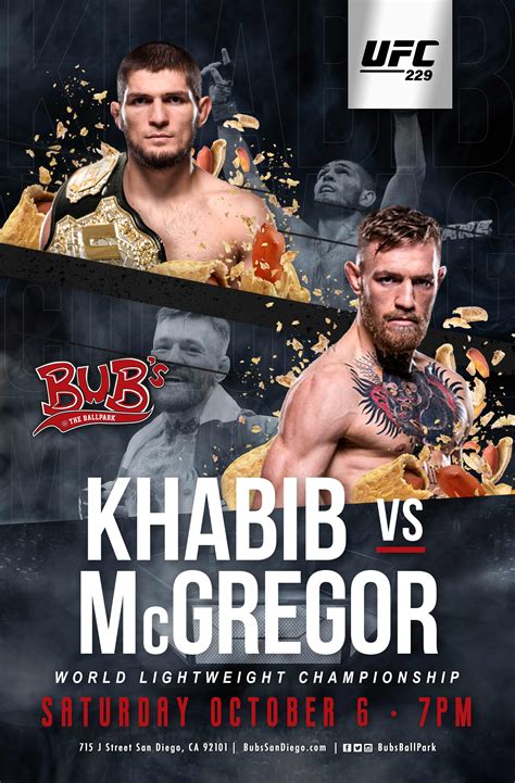 Ufc vegas 25 poster drops for the reyes vs. UFC 229: Khabib vs. McGregor - Bub's @ the Ballpark