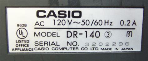Casio Dr 140 Calculatrice Vintage Casio Dr140 Casioledudu