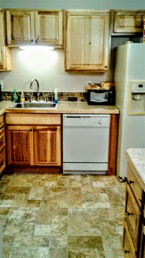 Mitchell white kitchen cart with storage. Kitchen remodeling after water loss (flood repair ...