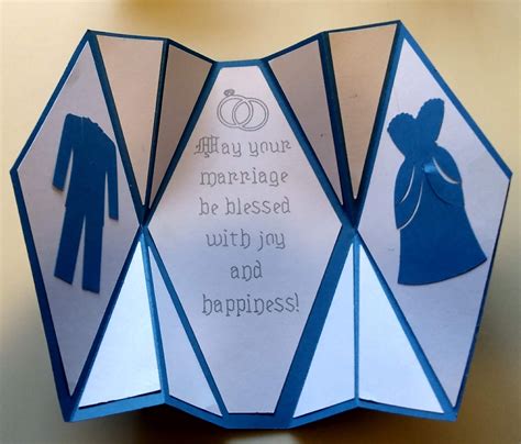 Fancy Fold Wedding Card The Crazy Cricut Lady
