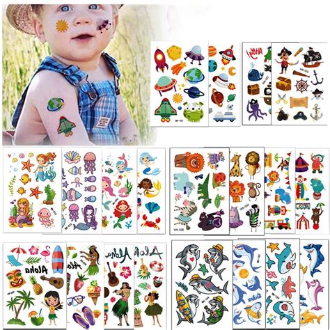 Buy Temporary Tattoos For Kids Buve 240 Design Kid Party Favors Face