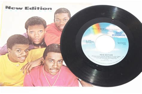 New Edition Cool It Now 45 Vinyl Record 1984 Mca Wpicture Sleeve
