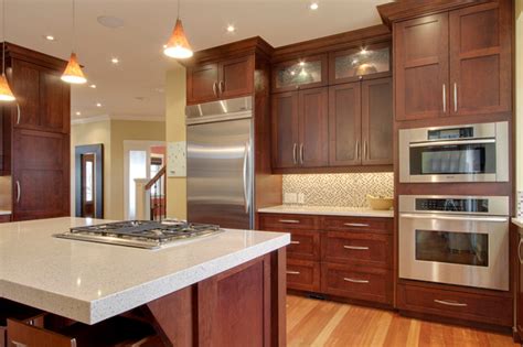 Dark Cherry Kitchen Cabinets With Granite Countertops Things In The Kitchen