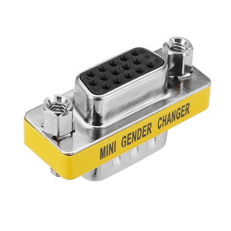 10pcs Db15 Mini Gender Changer Adapter Female To Male Plug Adapter