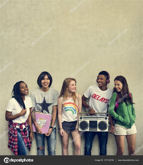 Diverse Teenagers Hanging Out — Stock Photo © Rawpixel 137122728