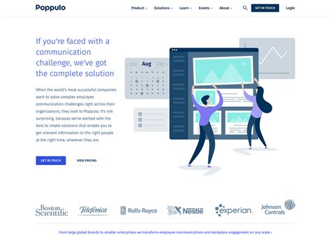 Web Design Poppulo Solutions Pages By Laura Ungrad On Dribbble