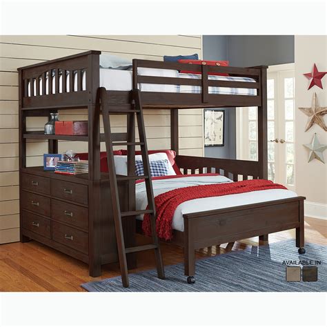 Bunk bed type loft bunk bed. NE Kids Highlands Collection Espresso Wood Full-size Loft ...