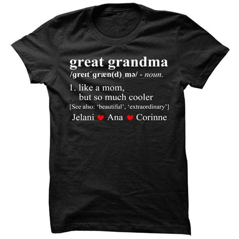 Personalized Great Grandma Shirt Great Grandma Custom Name Etsy
