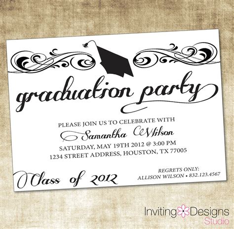 Classic Graduation Invitations 8ct Home And Kitchen Event And Party Supplies