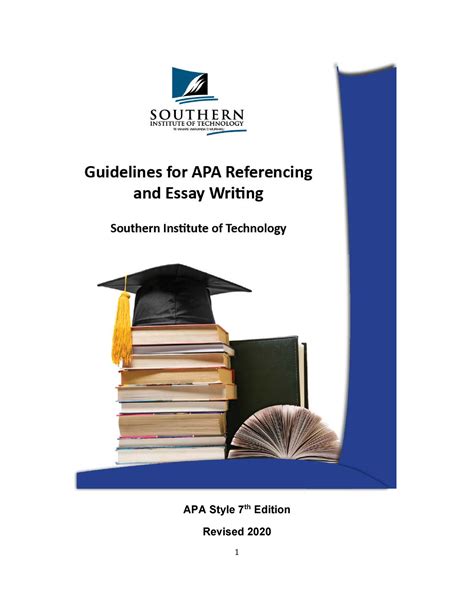 1 B Apa 7th Edition Referencing Guide Apa Style 7th Edition Revised