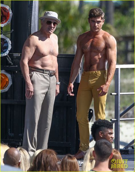 Full Sized Photo Of Zac Efron Robert De Niro Have Shirtless Contest On