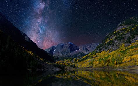 Milky Way On Starry Night Landscape 4k Hd Nature 4k Wallpapers