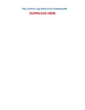 Army Key Log - Fill Online, Printable, Fillable, Blank | pdfFiller