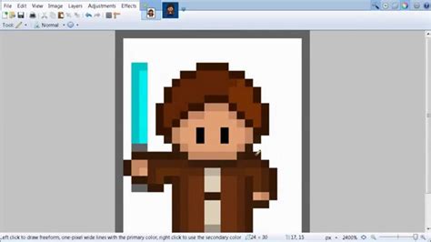Pixel Art 005 Obi Wan Kenobi Star Wars Hd Youtube