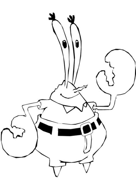 Mr Krabs Coloring Pages At Getdrawings Free Download