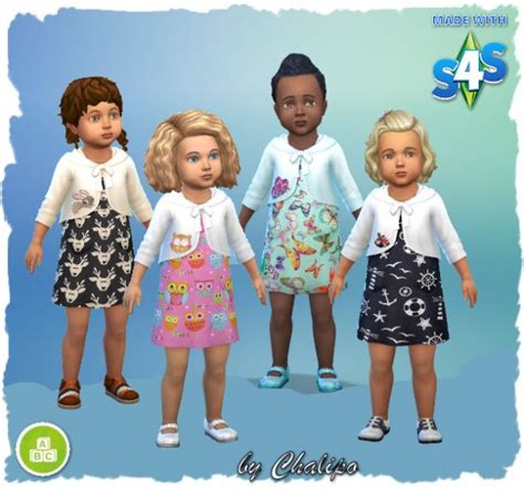 All4sims Toddler Dress With Jacket By Oldbox • Sims 4 Downloads