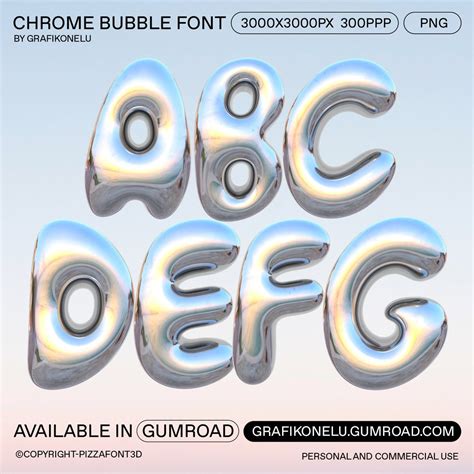 Chrome Bubble Font