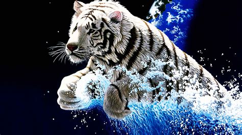 Animal 3d View Tiger Wallpaper Zoo Animals