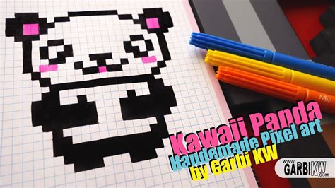 Kawaii Panda Pixel Art By Garbi Kw Youtube