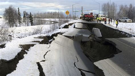 Alaska Earthquake Photos Show Damage To Roads Businesses In And