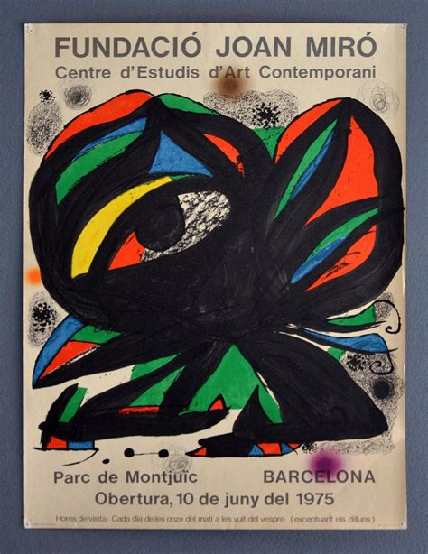 Exhibition Poster Joan Mir Barcelona Limited Edition Etsy Espa A Joan Miro Paintings