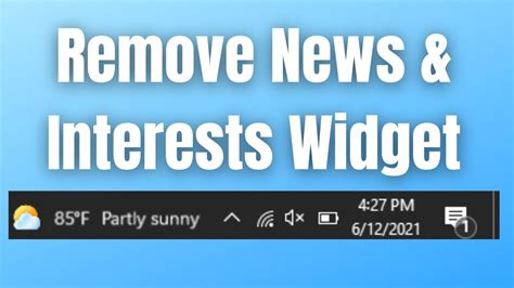 How To Remove News And Interests From The Windows 10 Taskbar Youtube