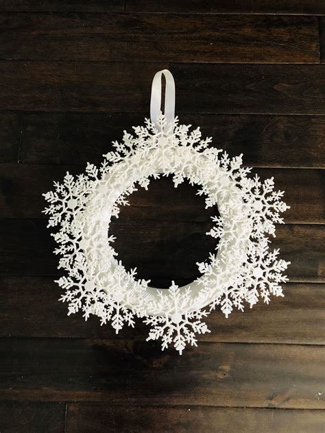 Diy Snowflake Wreath Snowflake Wreath Diy Snowflake Wreath Snow