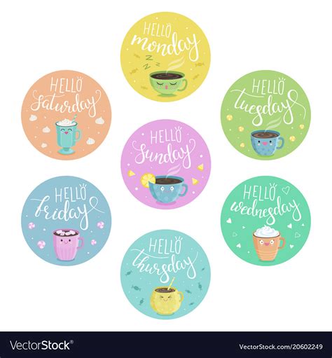 Days Of The Week Royalty Free Vector Image Vectorstock
