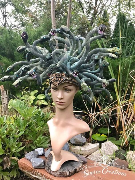 Made To Order Medusa Headdress Etsy Garden Art Garden Succulents Garden