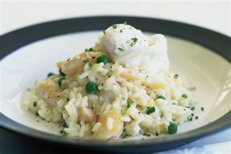 Smoked Fish Risotto With Poached Eggs Recipes Delicious Com Au