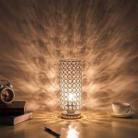 Silver Bedroom Bedside Night Light Desk Lamp Lampshade Nightstand