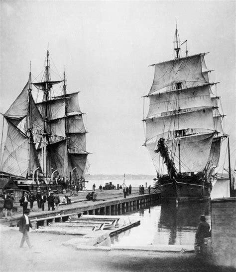 Vintage Ships Photo Sailboat Sailing Nautical Sailor T Coastal 1800s