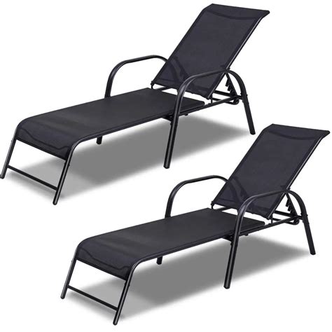 Buy Giantex Set Of 2 Patio Lounge Chairs Pool Patio Furniture Sling Chaise 2 Piece Outdoor