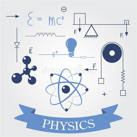 Symbols Of Physics Vector Illustration Physics Projects Physics And