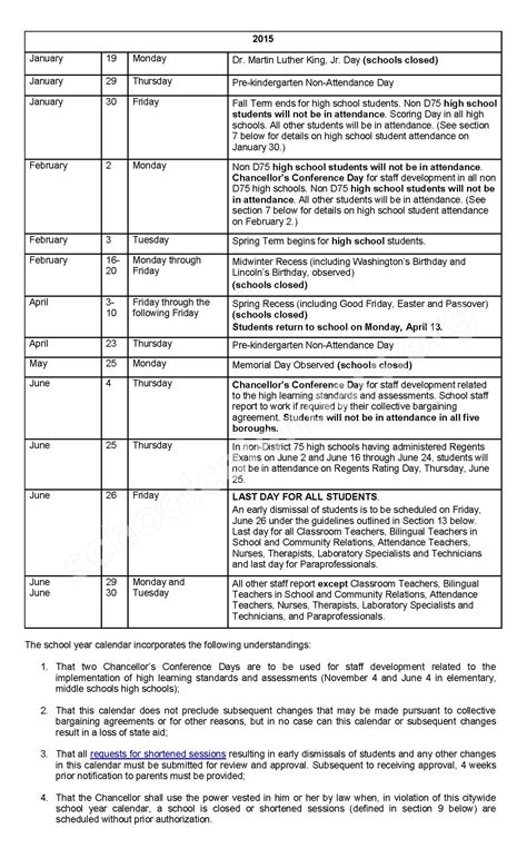 New York City Department Of Education Academic Calendar 2024-2025