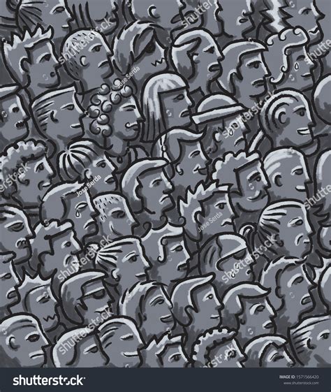 Theater Audience Staring Emotions Reactions About Stock Illustration