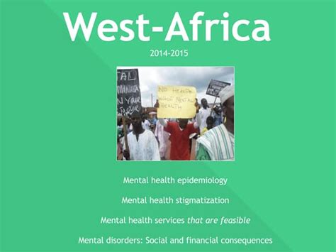 Mental Health West Africa Ppt