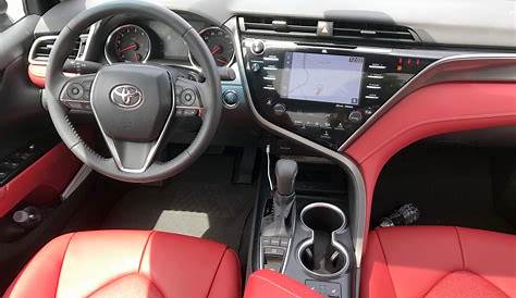 2021 toyota camry xse with red interior