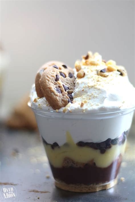 It can be served straight. Chocolate Chip Cookie Pudding Cups - Over The Big Moon
