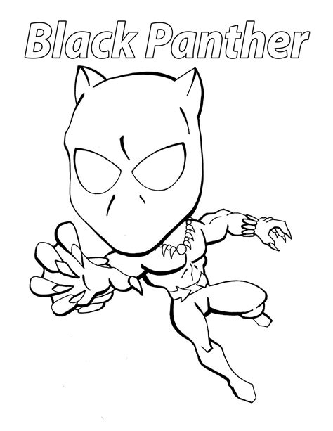 Chibi Black Panther Coloring Page Free Printable Coloring Pages For Kids