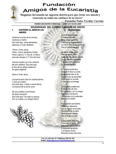 Cantos De Misa Pdf Eucaristía Cristo Título