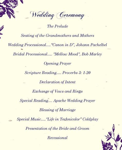 Blake and jessie, today you are surrounded by your family and friends. wedding_ceremony_program.jpg (474×581) | Wedding ceremony ...