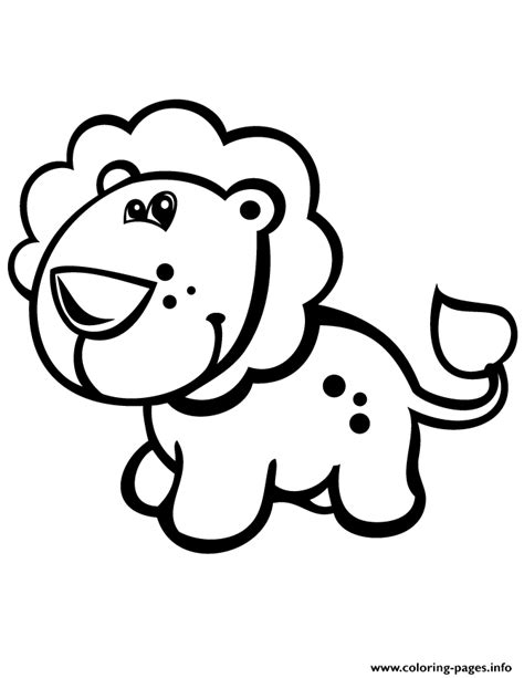 Cute Baby Lion First Grade Coloring Pages Printable