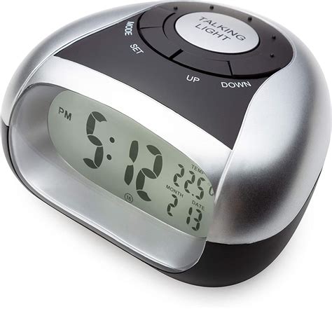 Loud Talking Alarm Clock With Time And Temperature For Low Vision Or